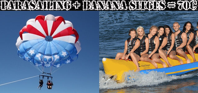 parasailing_banana_sitges Parasailing y Banana Sitges para grupos de despedida
