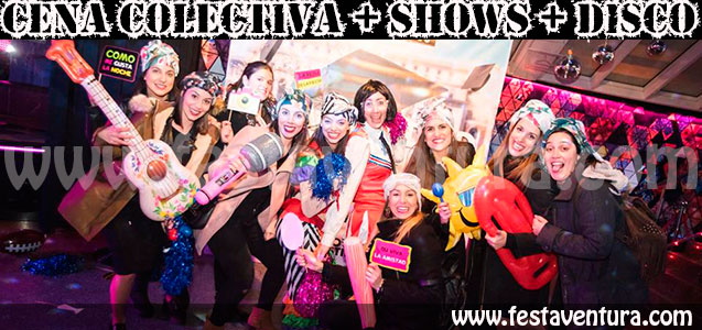 Cena colectiva + Animaciones Cómicas + Striptease Final + Discoteca + consumición incluida - todo en el mismo complejo . Despedidas de soltero y soltera Barcelona