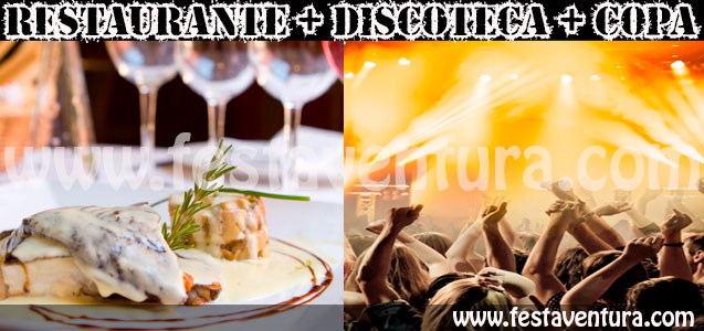 Restaurante + Show Cómico + Discoteca + Consumición Restaurante, Show Cómico, Discoteca y Consumición. Despedidas de soltero y soltera Barcelona