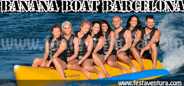 Banana Boat Barcelona - Duración 15 min Banana Boat Barcelona. Despedidas de soltero y soltera Barcelona